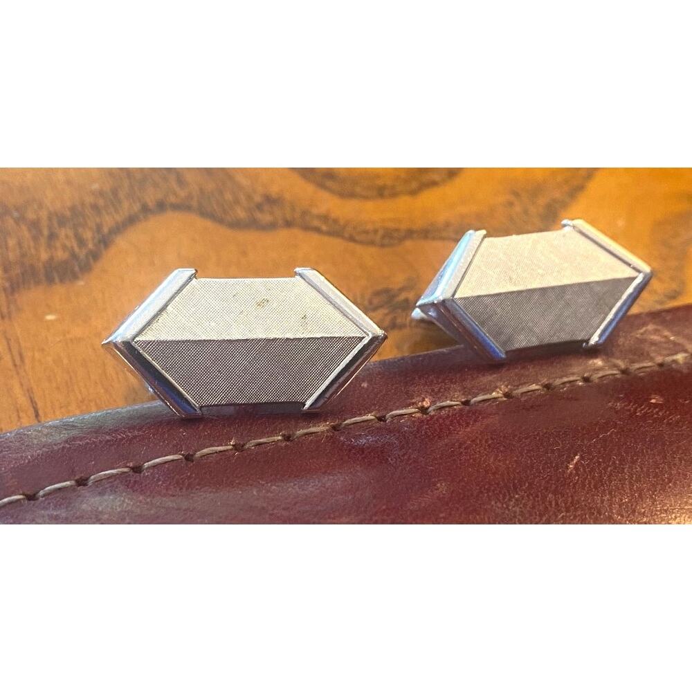 VTG Swank Silver Tone Cufflinks